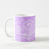 violette bloemen koffiemok (Links)