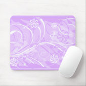 violette bloemen muismat (Met muis)