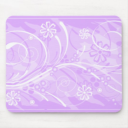 violette bloemen muismat (Voorkant)