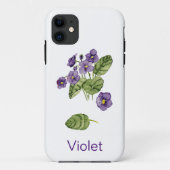 violette bloemen paarse botanische iPhone / iPad c Case-Mate iPhone Case (Achterkant)