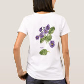 violette bloemen paarse waterverf T-Shirt (Achterkant)