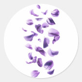 violette bloemen ronde sticker (Voorkant)