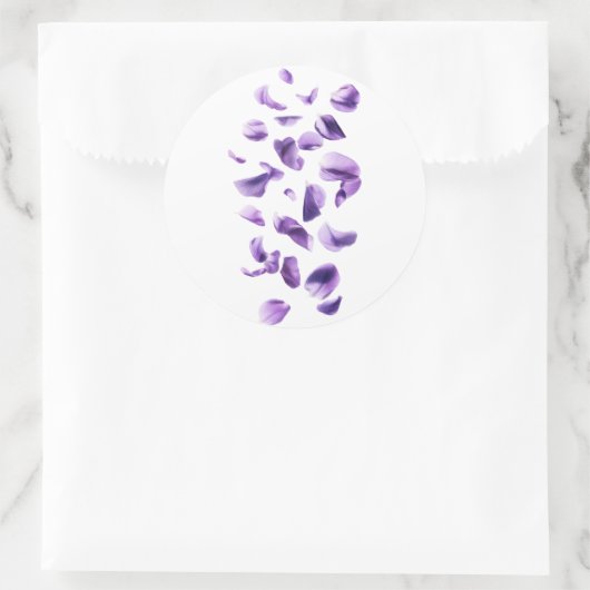 violette bloemen ronde sticker (Tas)