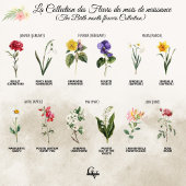 Violette botanische veldbloem poster