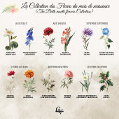 Violette botanische veldbloem poster