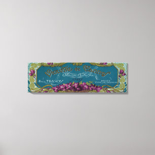 Violette De Cannes Soap LabelParis, Frankrijk Canvas Afdruk