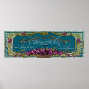 Violette De Cannes Soap LabelParis, Frankrijk Poster