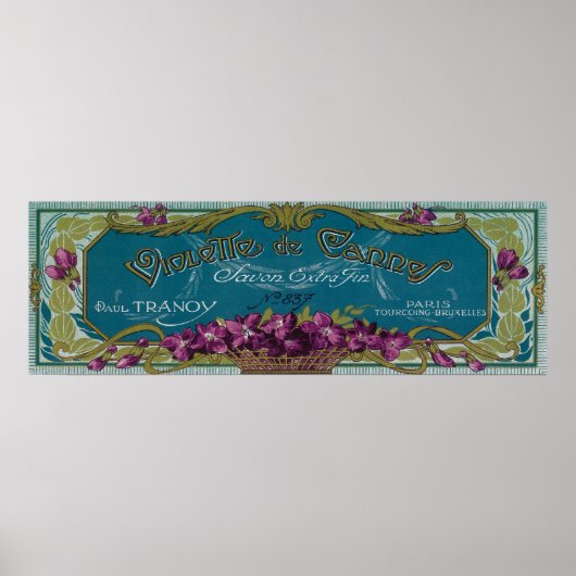 Violette De Cannes Soap LabelParis, Frankrijk Poster (Voorkant)