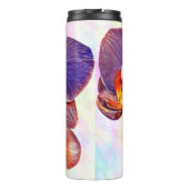 violette en amberkleurige orchidee thermosbeker (Achterkant)