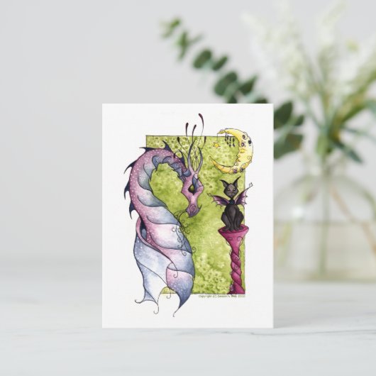 Violette en Obsidian Briefkaart (Staand voorkant)