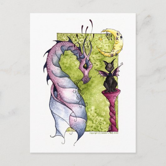 Violette en Obsidian Briefkaart (Voorkant)