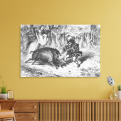 Violette en Ourson Canvas Afdruk (Insitu (Woonkamer))