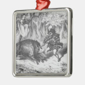 Violette en Ourson Metalen Ornament (Links)