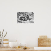 Violette en Ourson Poster (Keuken)