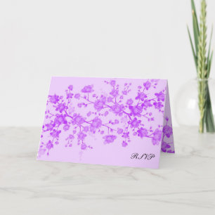Violette het huwelijkskaart van de Bloesem RSVP