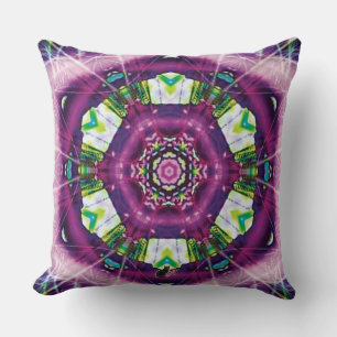 Violette Kaleidoscoop Kussen