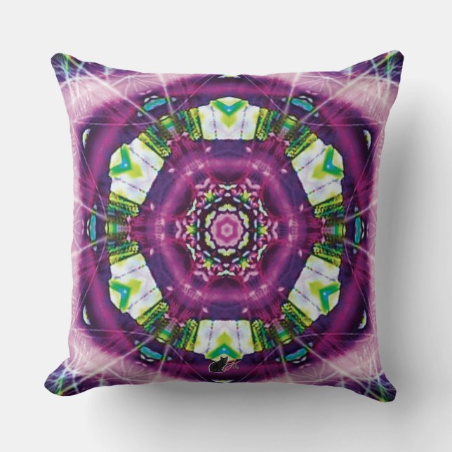 Violette Kaleidoscoop Kussen (Voorkant)