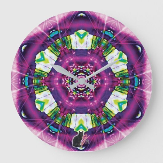 Violette Kaleidoscope Grote Klok (Voorkant)