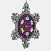 Violette Kaleidoscope Snowflake Ornament (Links)