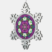 Violette Kaleidoscope Snowflake Ornament (Rechts)