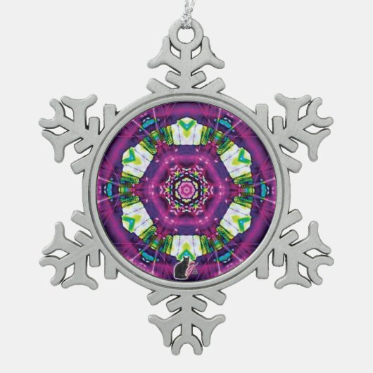 Violette Kaleidoscope Snowflake Ornament (Voorkant)
