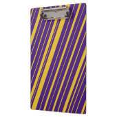 Violette Paarse en gele diagonale strepen Klembord (Links)