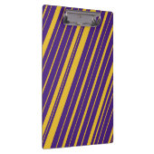 Violette Paarse en gele diagonale strepen Klembord (Rechts)