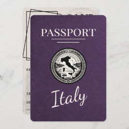 Violette Paarse Italië Paspoort Save The Date