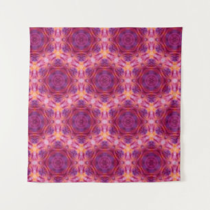 violette, paarse, oranje en blauwe waterverf kalei wandkleed