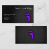 Violette Paarse voetafdruk Visitekaartje (Voorkant / Achterkant)