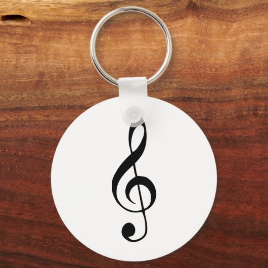 violette sleutelmuziek sleutelhanger (Voorkant)