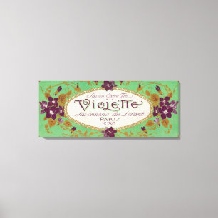 Violette Soap LabelParis, Frankrijk Canvas Afdruk