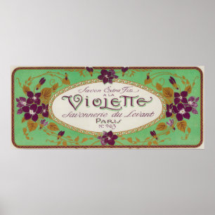 Violette Soap LabelParis, Frankrijk Poster