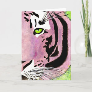 Violette Tijger Notecards Kaart
