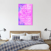 Violette Vuurgebed: Spirituele positieve energieku Canvas Afdruk (Insitu (Slaapkamer))