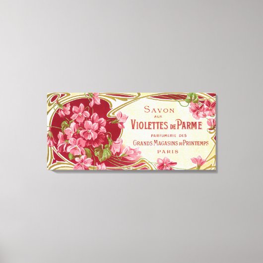 Violettes de Parme Perfume LabelParis, Frankrijk Canvas Afdruk (Voorkant)