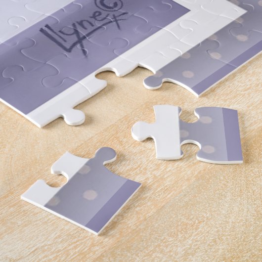 Violettes in een modairpuzzel legpuzzel (Zijkant)