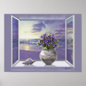 Violettes in een poster van de maanpot (Voorkant)