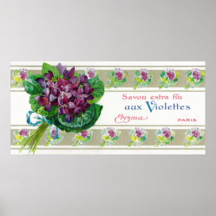 Violettes Soap LabelParis, Frankrijk Poster
