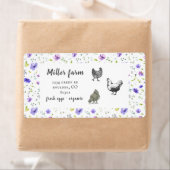 violettuin floral rustic script eiskartonnen doosj etiket (Insitu)
