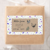 violettuin floral rustic script eiskartonnen doosj etiket (Insitu)