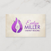 Violetvlam en hand visitekaartje (Voorkant)