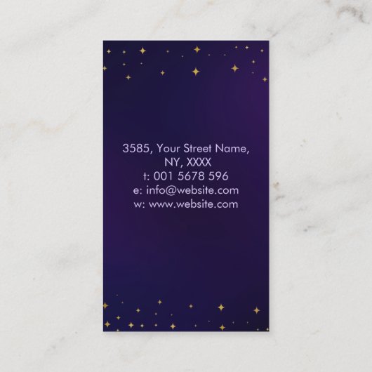 Violetvlam - Paarse vlam Visitekaartje (Achterkant)