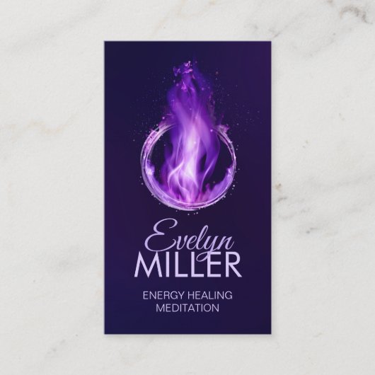 Violetvlam - Paarse vlam Visitekaartje (Voorkant)