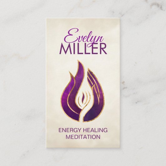 Violetvlam - Paarse vlam Visitekaartje (Voorkant)