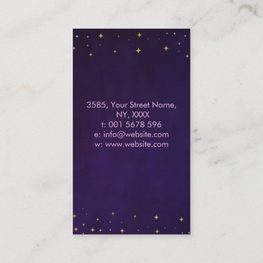 Violetvlam - Paarse vlam Visitekaartje (Achterkant)