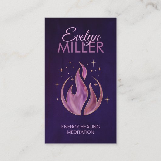 Violetvlam - Paarse vlam Visitekaartje (Voorkant)
