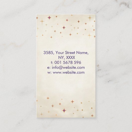 Violetvlam - Paarse vlam Visitekaartje (Achterkant)