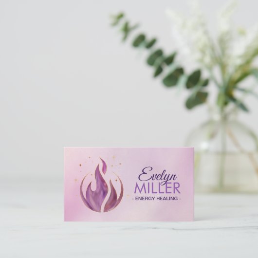 Violetvlam Visitekaartje (Staand voorkant)