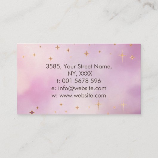 Violetvlam Visitekaartje (Achterkant)